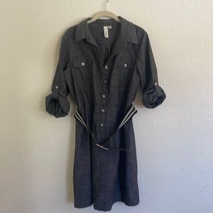 Dark grey shirt dress size 14